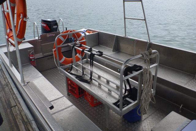 deploys 500mm below the keel so that divers can renter the	OCEAN CRAFT 8200 Sea Wolf 21